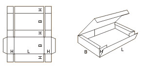 Сборка картонной коробки №413 типа «Пенал» с крышкой сверху