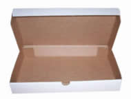 Белая картонная коробка типа «Книжка» с откинутой крышкой