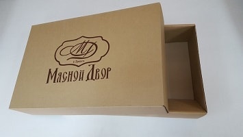 Самосборная коробка картонная с крышкой