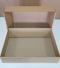 Самосборная коробка картонная с крышкой